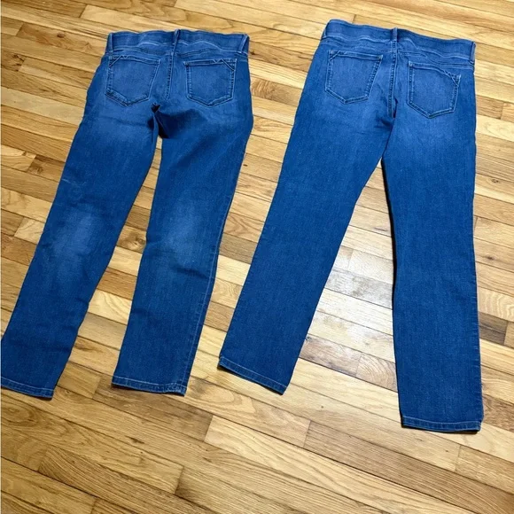 2 pair Women's Apt. 9® Tummy Control Straight Jeans - super stretchy. EUC. - Picture 3 of 8